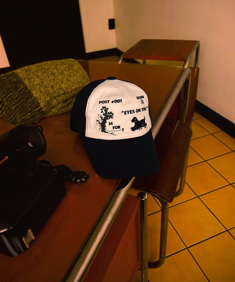 Eyes On You Ball Cap - Ivory / Dark Navy