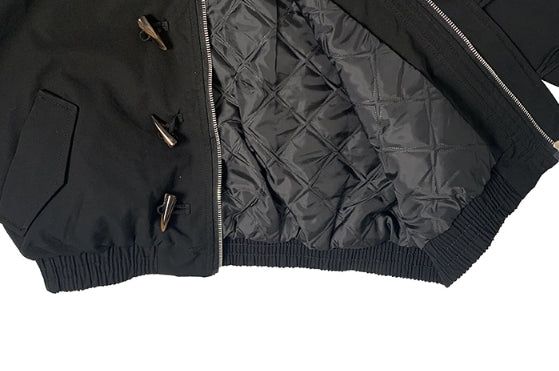 Ohe Wool Collar Duffle Quilting Padding Cotton Jacket