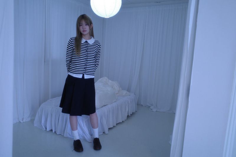 Pocket midi pleats skirt