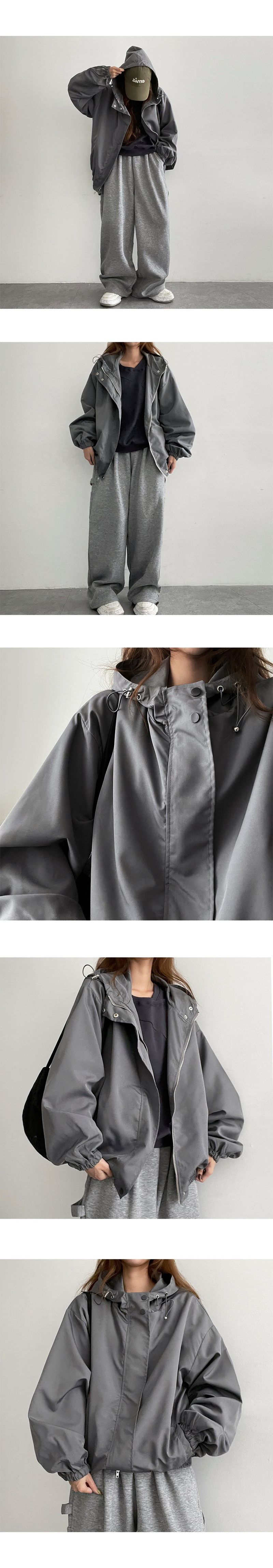 Bonder High-Neck Hooded Windbreaker