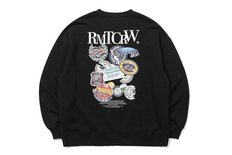 RMTCRW LABEL SWEAT SHIRT_BLACK