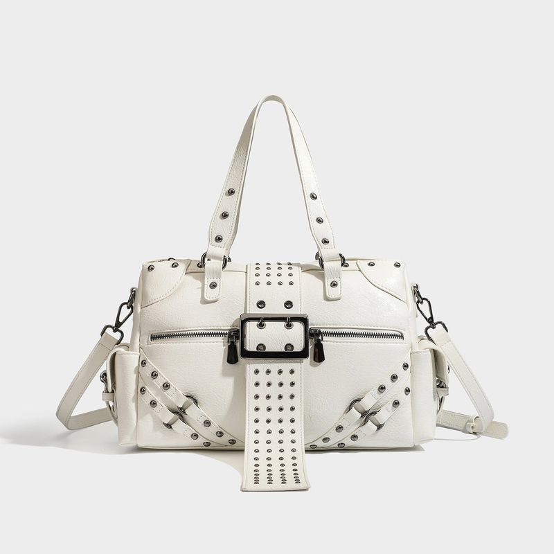 High Quality Stud Buckle Boston Bag
