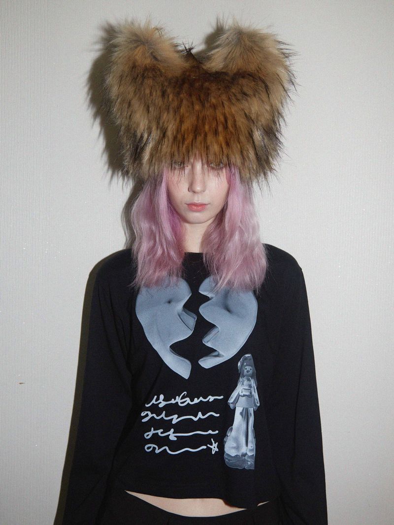 Faux Fur Ear Beanie MIX
