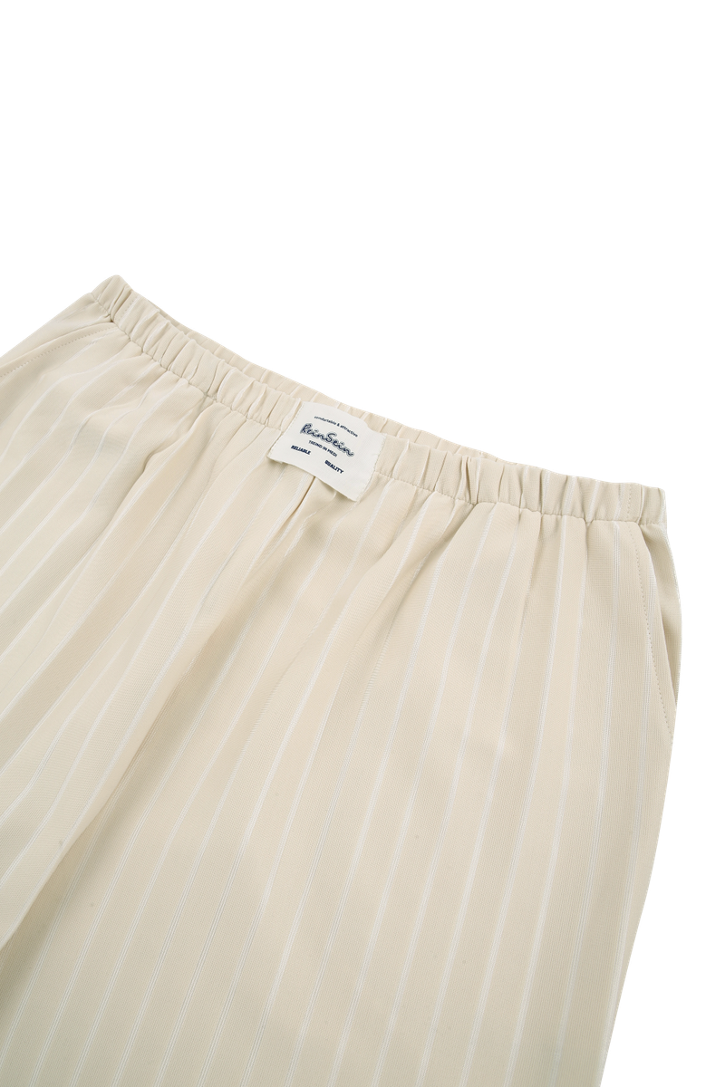 FW PRS beige stripe pajama set-up