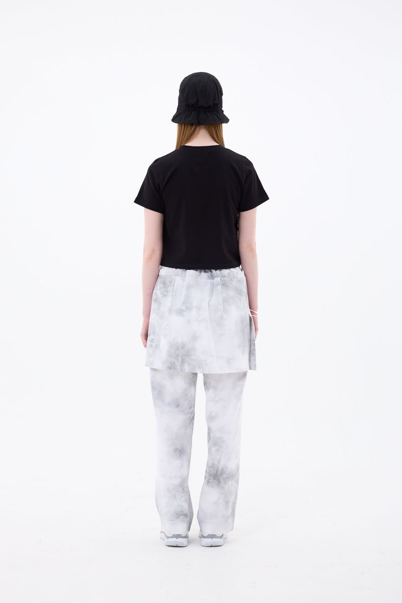 RAINDROP SKIRT PANTS / BLACK