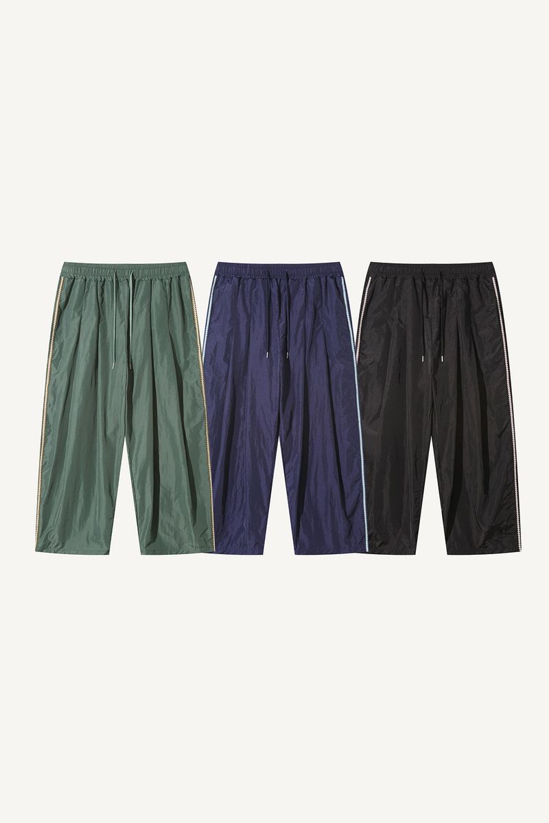 Side ethnic nylon pants