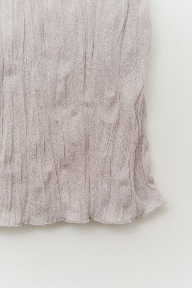 (W) Dun Wrinkled Scarf Top