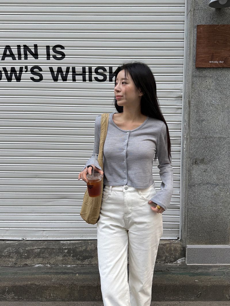 [MADE] PRINKLE LAYERED CROP CARDIGAN