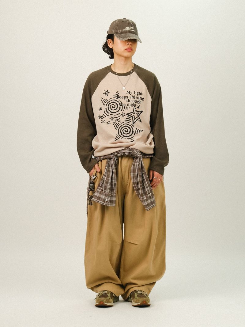 AND Pin-tuck Balloon Pants