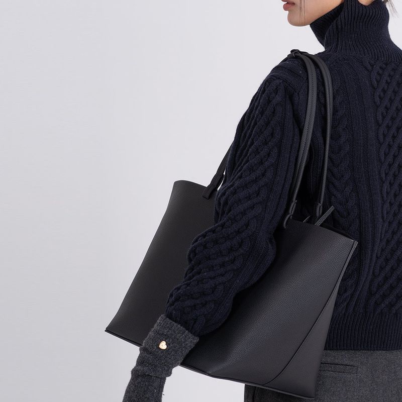 REAL LEATHER SHOPPER BAG