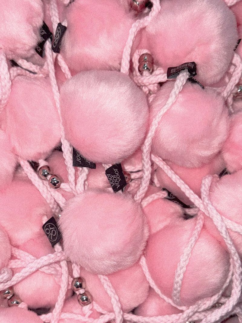 Fur Key Ring_Small_Pink