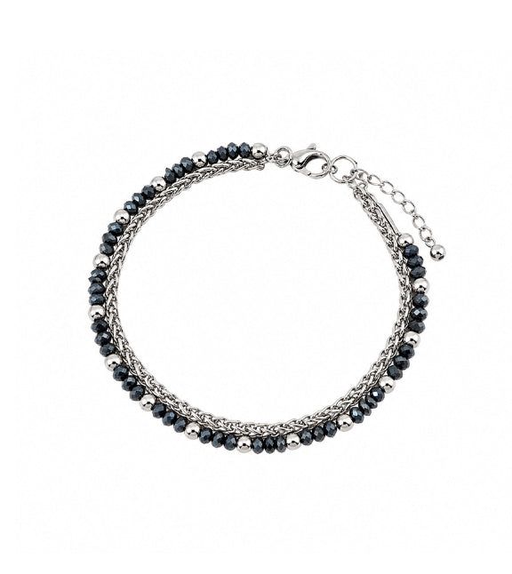 Midnight Beads Layered Bracelet