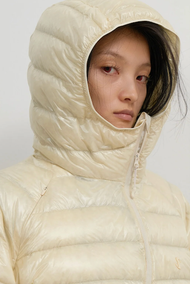 Light Down Hooded Jacket / Light Yellow