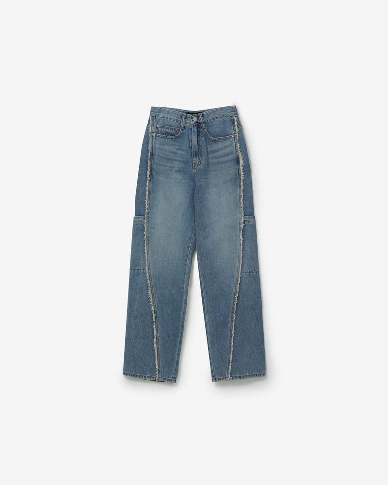 AIMOFF（アイムオフ）の「Diagonal fringe denim [ midium blue ]（Pants）」