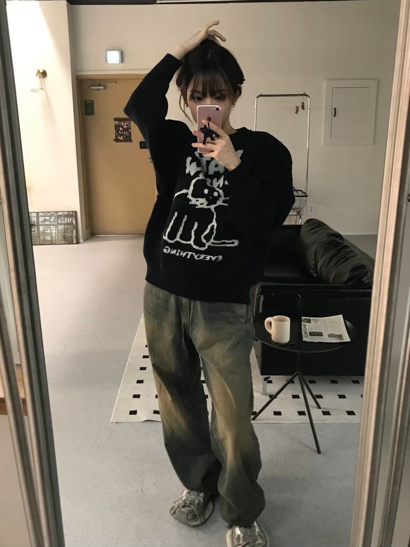Millennial vintage wide denim