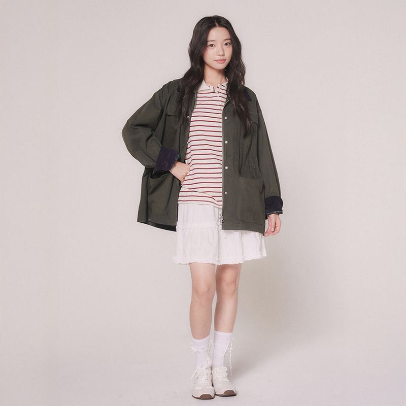 CORDUROY COMBI WORK JACKET (KHAKI)