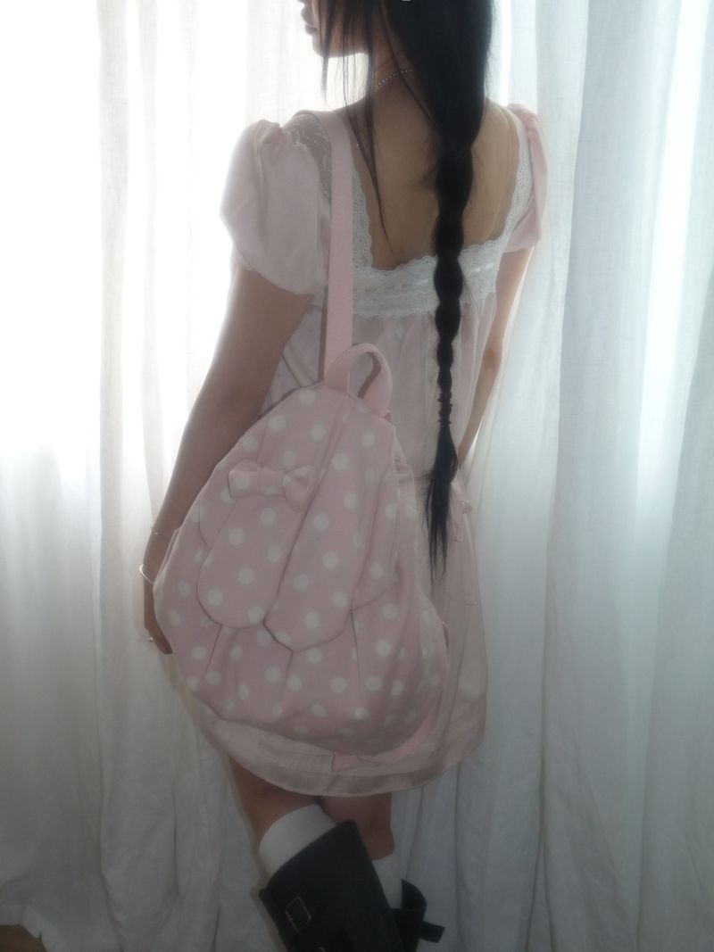 Pudgy bunny backpack _ Baby pink