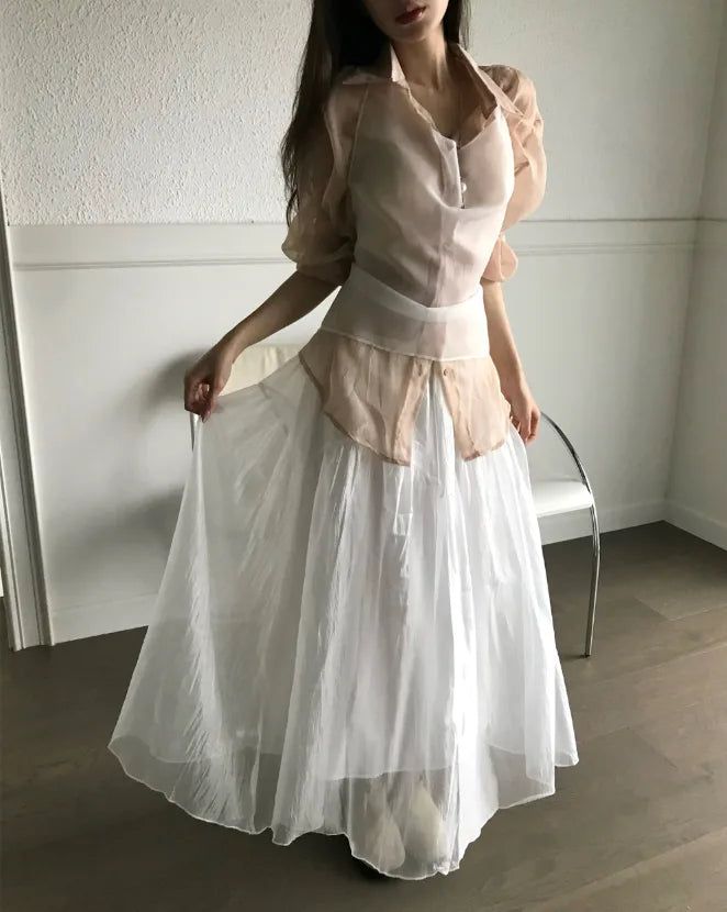 frit veil 20% chiffon shirt / blouse