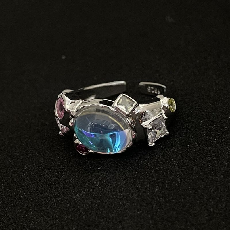 0063 asymmetrical opal ring