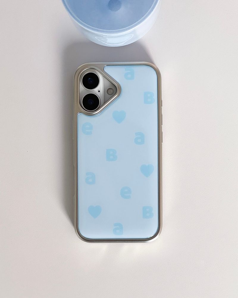NEW LOGO Twin Blue Silver Epoxy Case