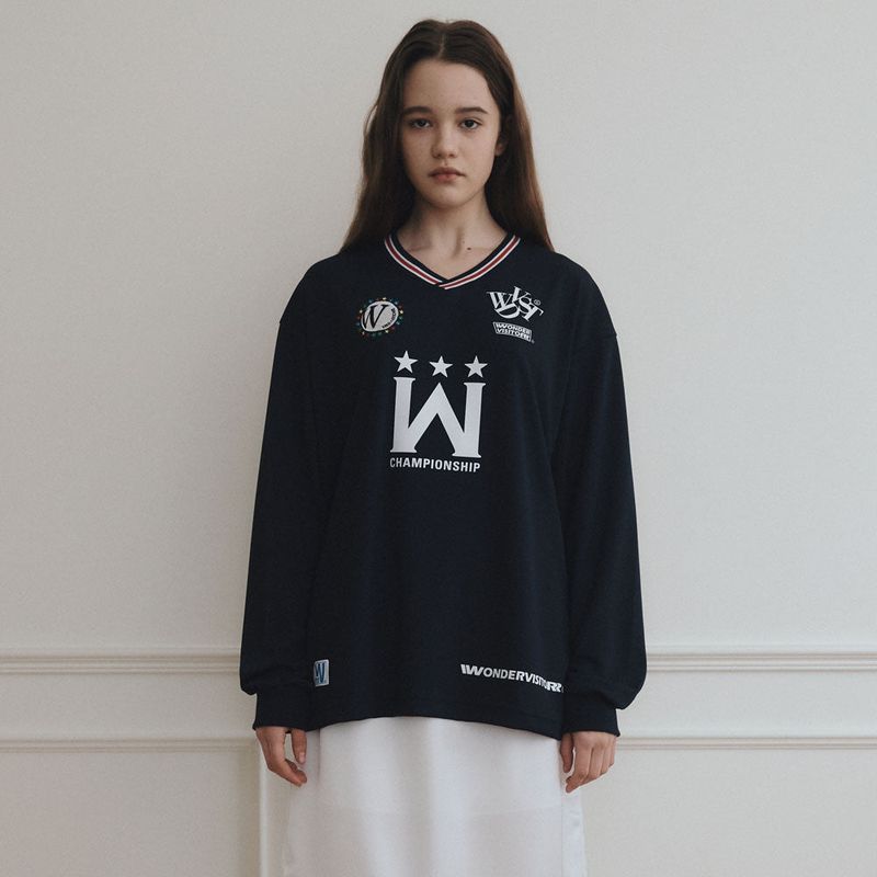 wonder visitor（ワンダービジター）の「Sporty Jersey Long sleeve [3 Color]（Tops）」