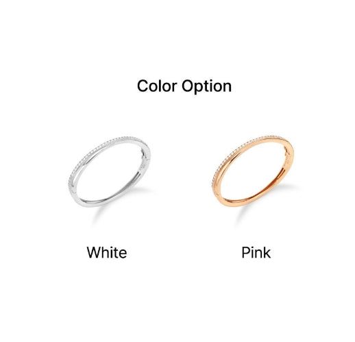 26SS★ [Premium Plating] Essence AB Twist Pave Bangle