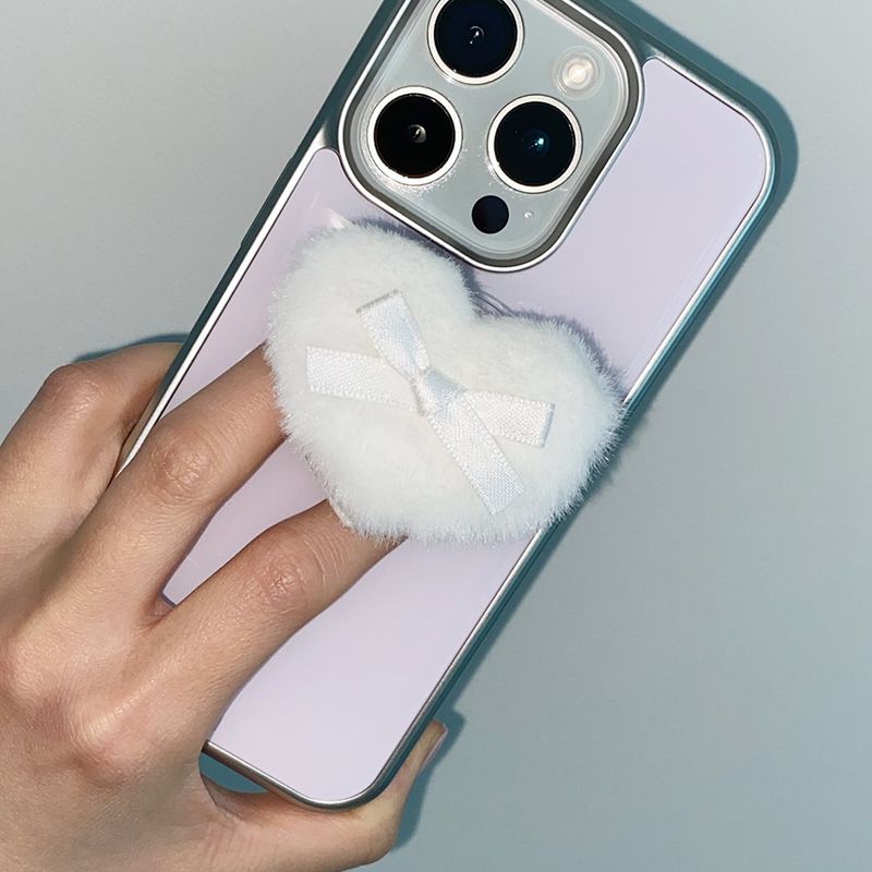 [MADE] MILKY PINK PHONE CASE (epoxy silver bumper)