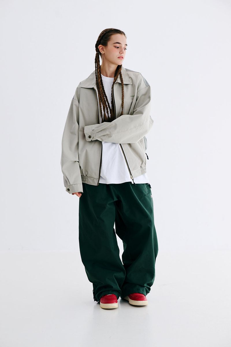 CL COLLAR NECK JACKET - CREAM/KHAKI BEIGE