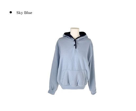 Tiber Button Snap Hood Color Matching Fleece