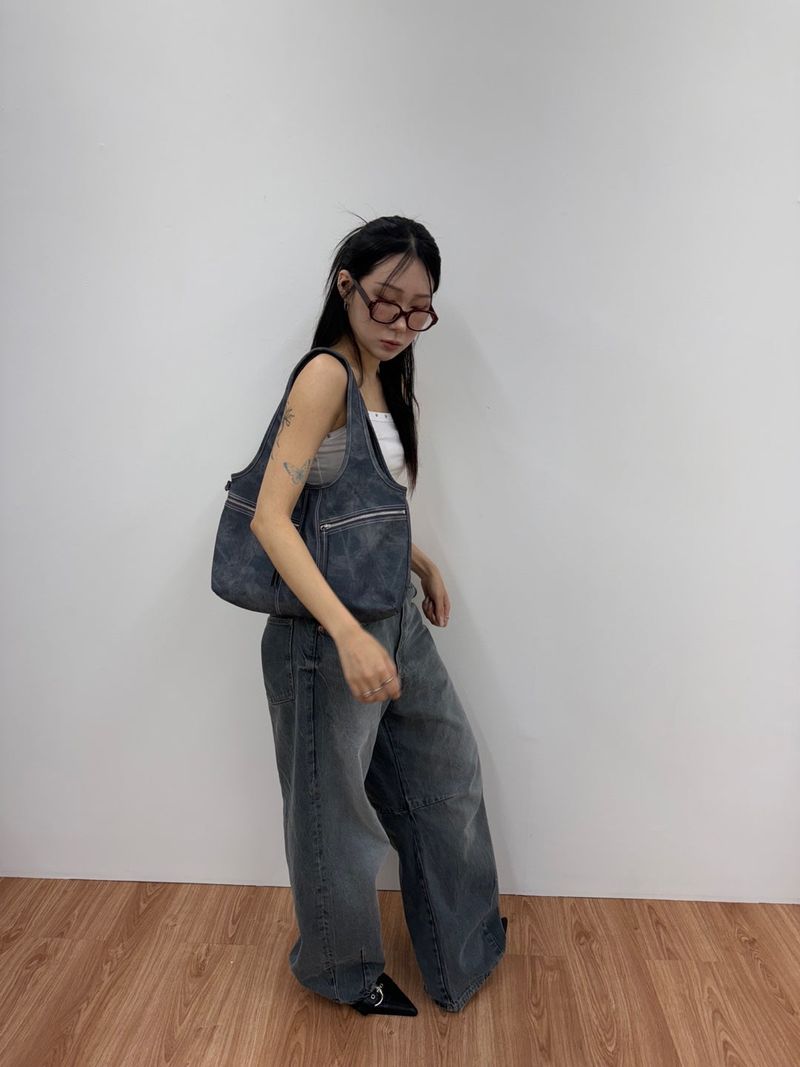 Vintage stitch bag mini [Blue]