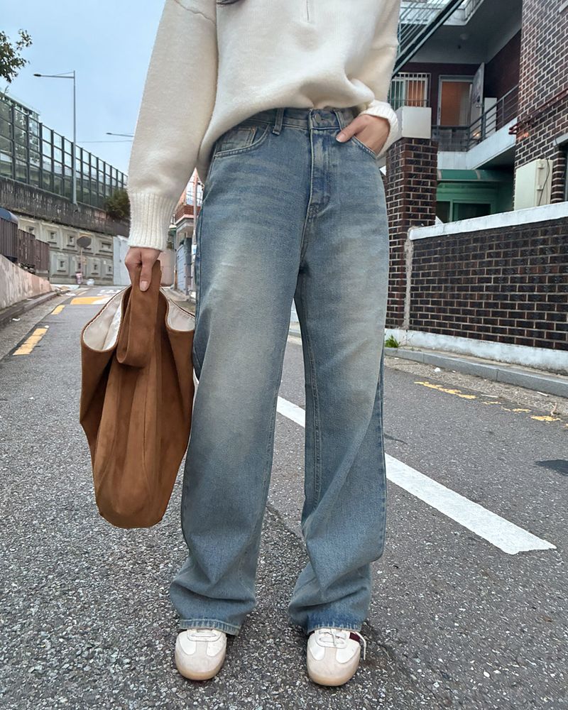 Hair Wide Denim Pants