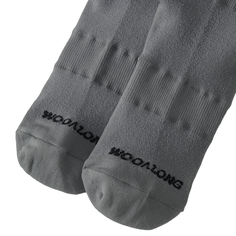 Daily Two-Tone Running Crew Socks - GREY