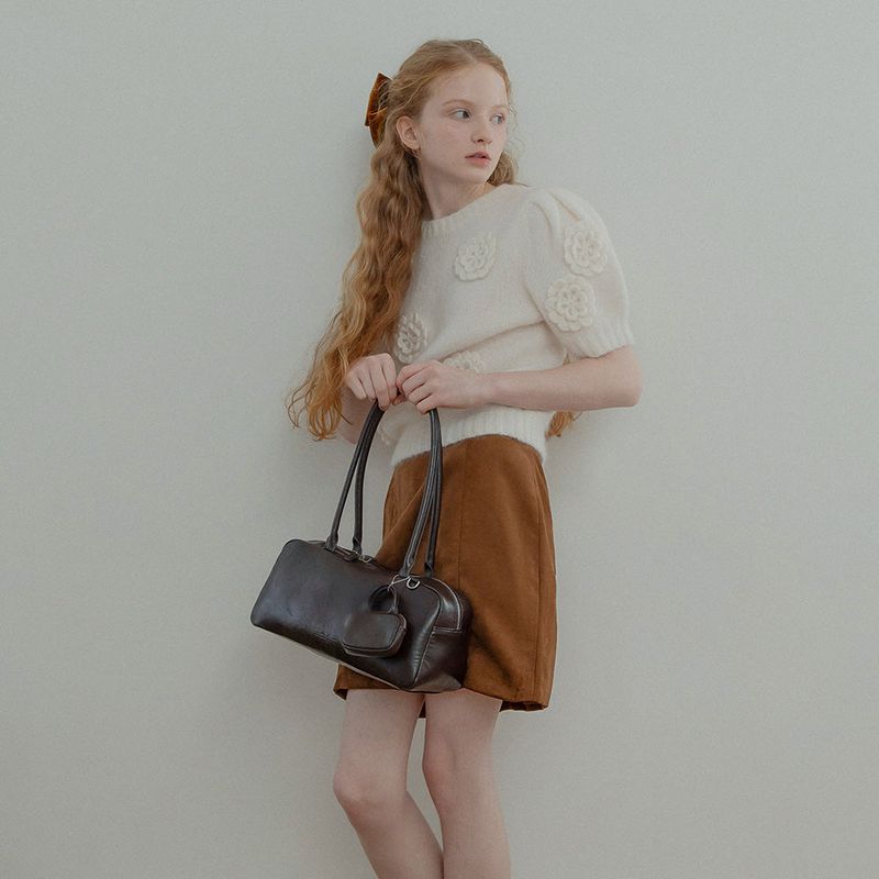 TWIN BAGUETTE BAG (DEEP BROWN)