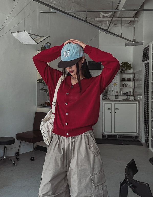 Betty Cotton Color Matching Camp Cap