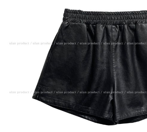 Lulu Banding Leather Shorts