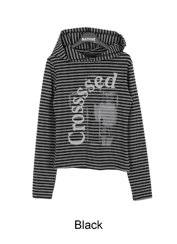 Ruben Striped Print Hoodie