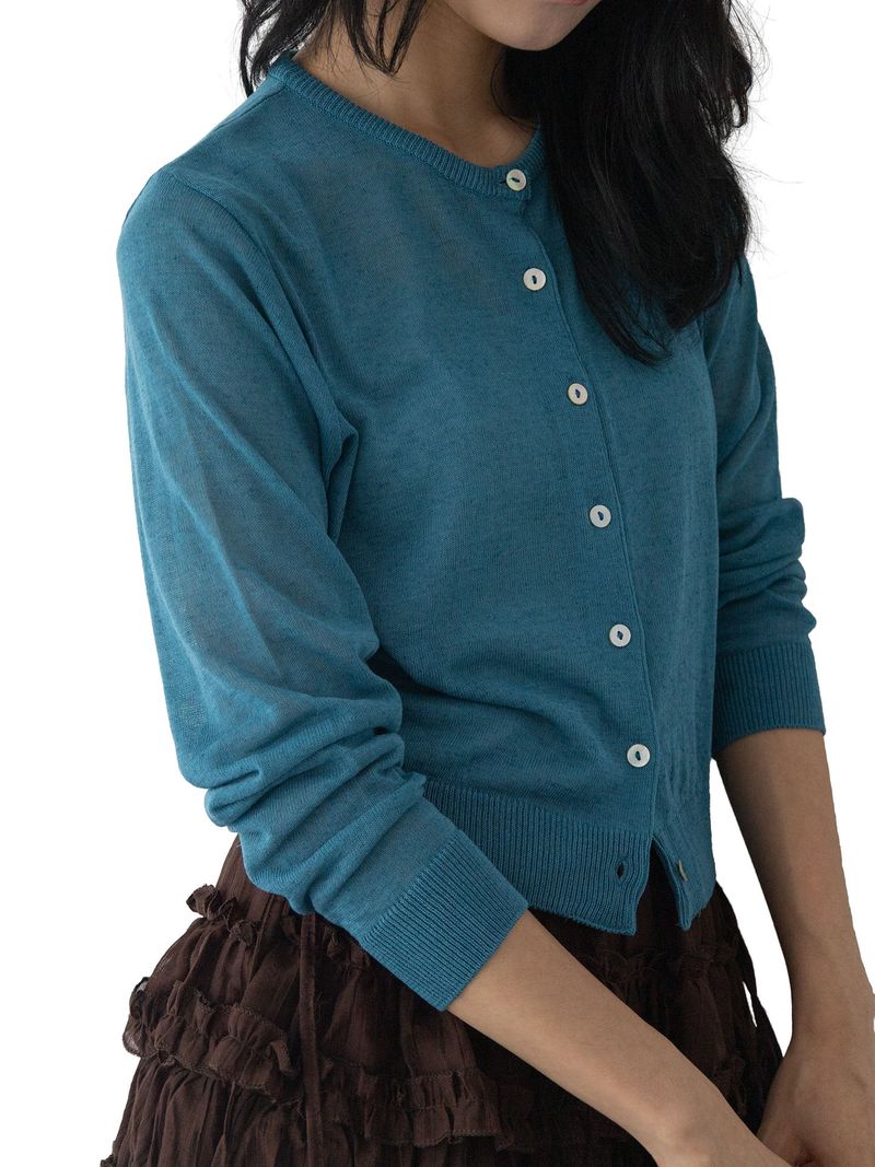 Romin Round Neck Knit Cardigan