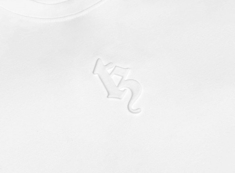 TZ M-BOSSED LOGO OVERSIZED TEE - WHITE