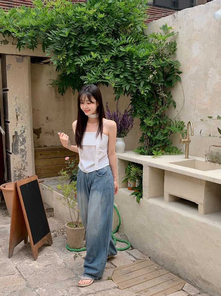 SHOPPERLAND(ショッパーランド)の「Summer Pintuck Washed Wide Denim Pants(Pants)」