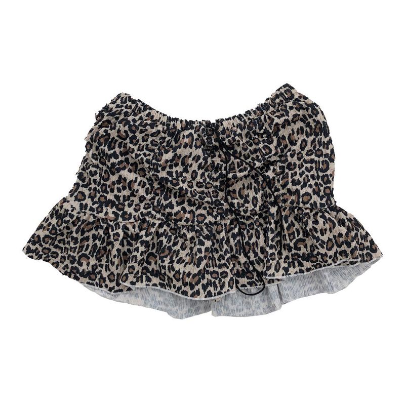 Frill Leopard Skirt