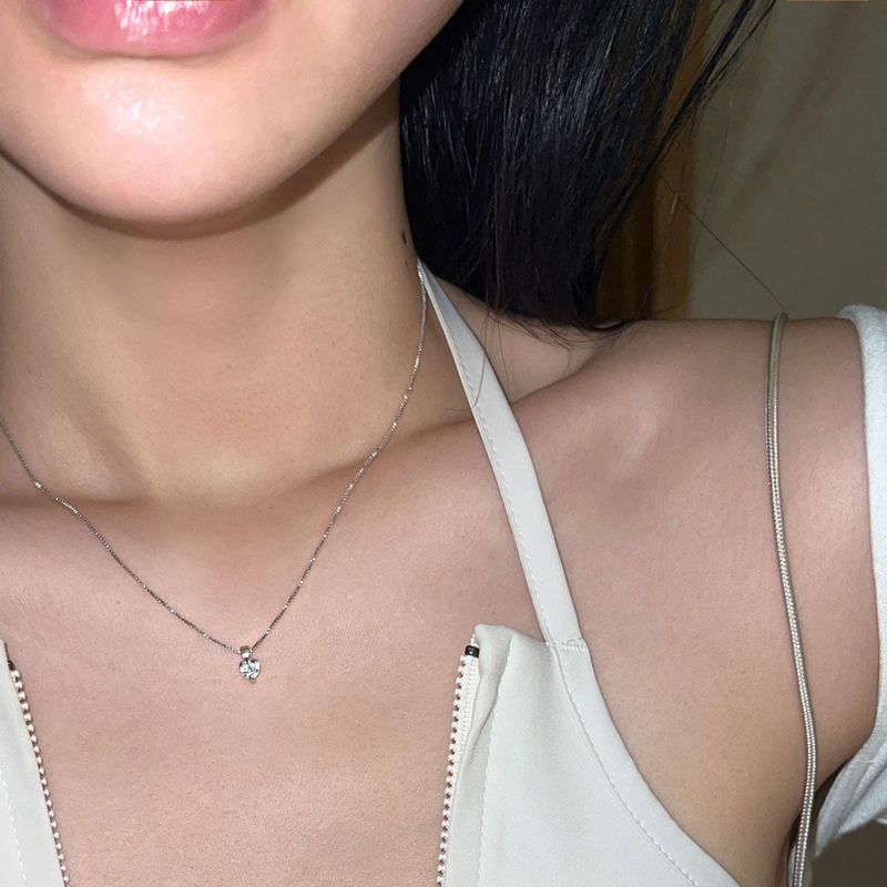 Seasheer(シシアー)の「Classic Heart Solitaire Necklace (SILVER)(Accessories)」