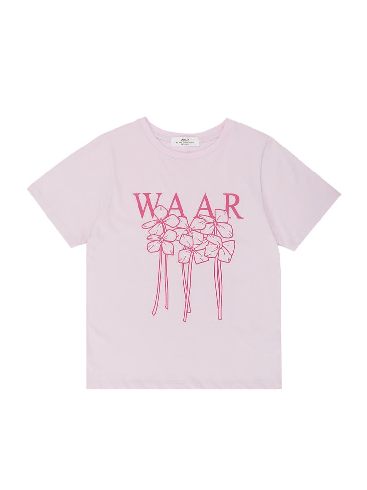 T1009 W FLOWER T-SHIRT_PINK