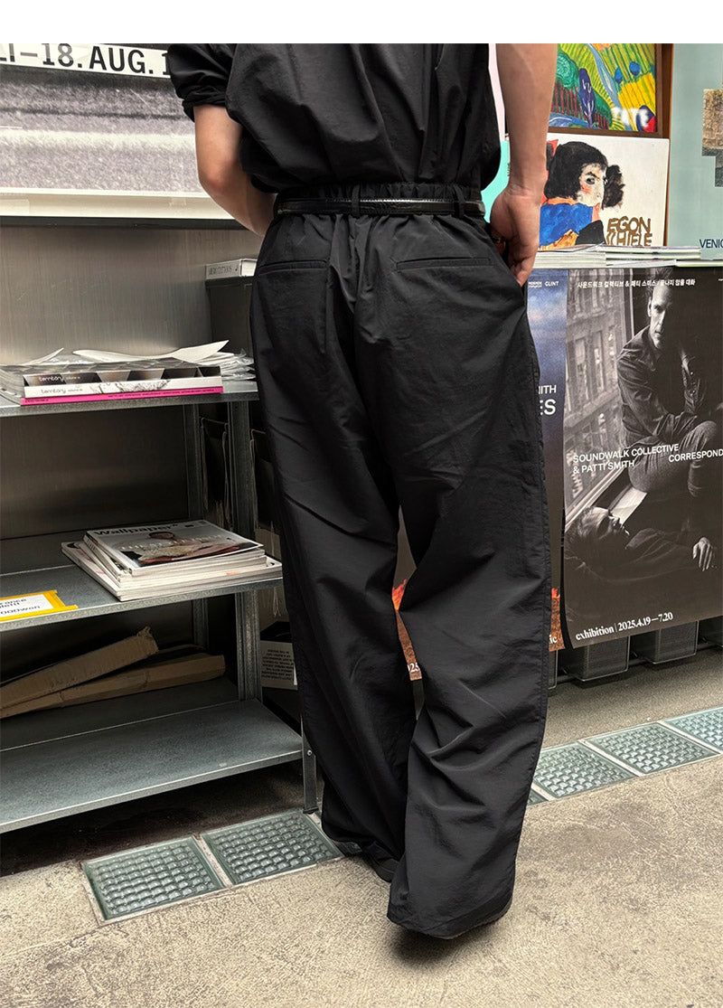 2025 Nylon semi wide pants(4color)