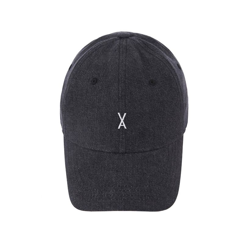 Varzar Logo Over Fit Denim Ball Cap Black