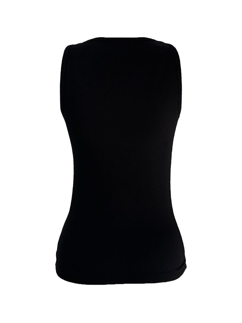 silent symbol eyelet sleeveless (black)