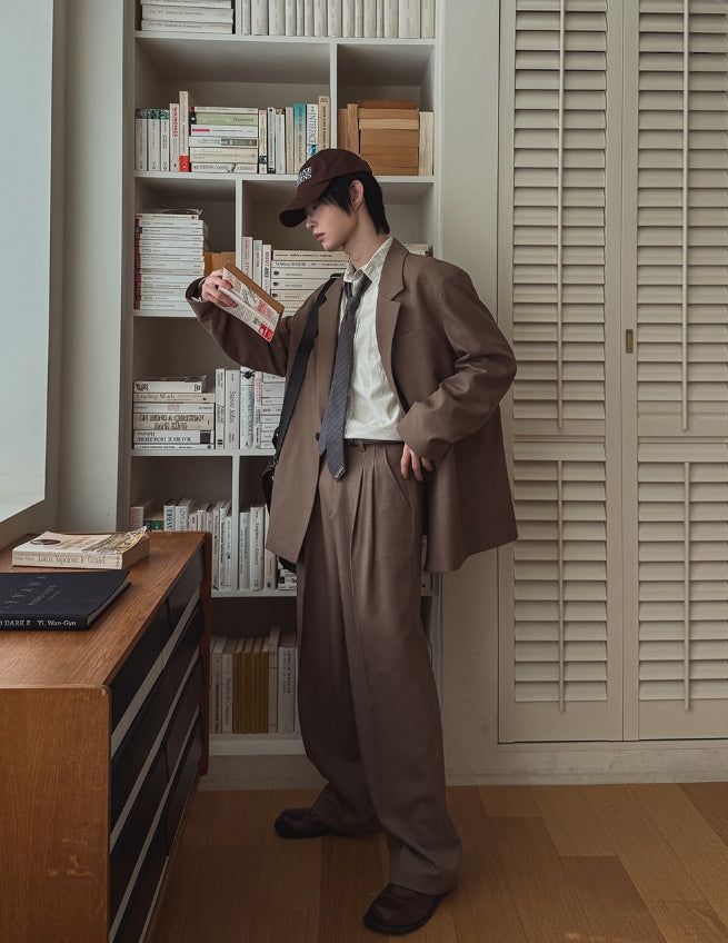 Tony Adjust Long Wide Slacks Blazer Set