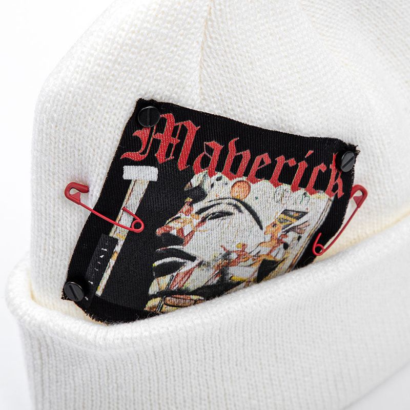 BBD Maverick Patch Beanie (White)
