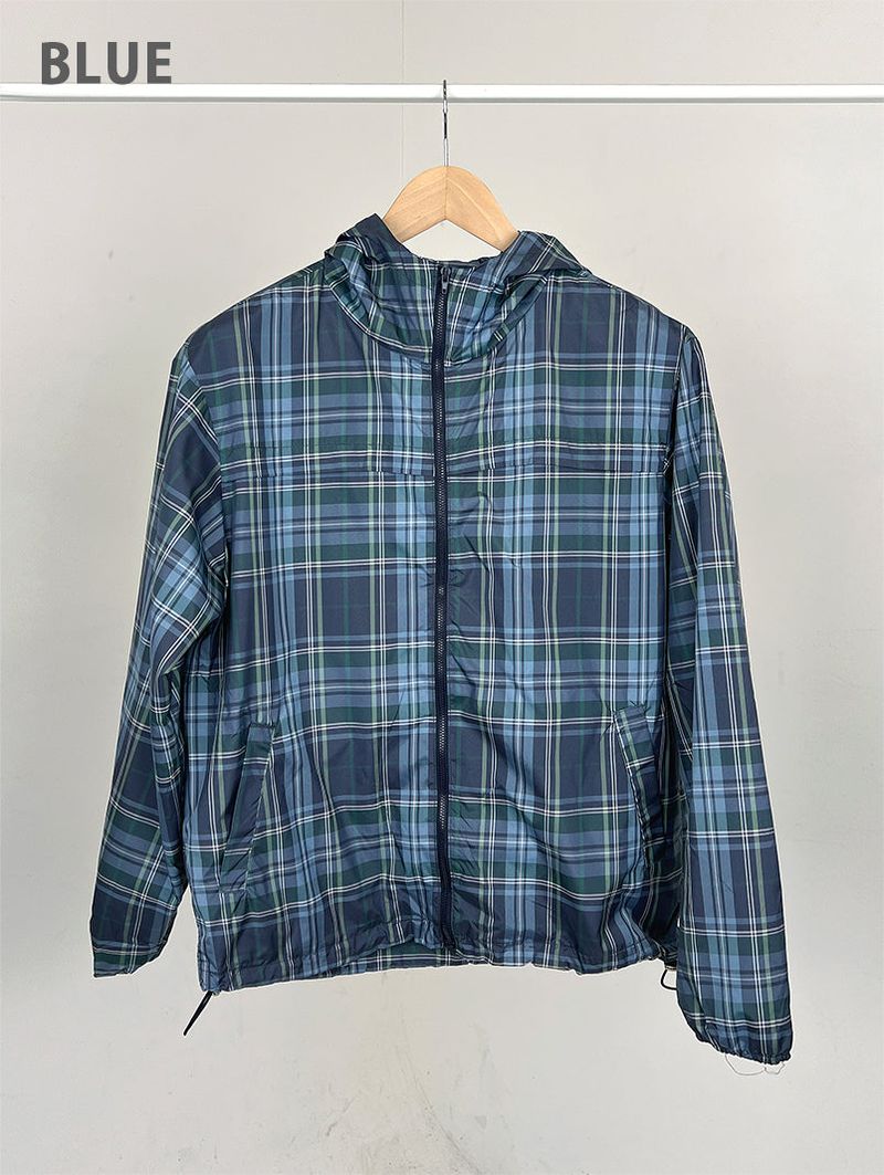 CHECK HOOD WIND JUMPER (3C)