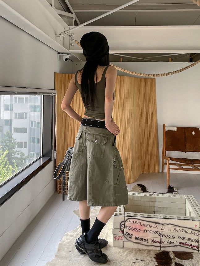 [U-BASIC] Tommy Basic Square Neck Sleeveless (+With Cup)