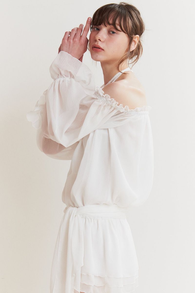 ANGEL HOOK DRESS white